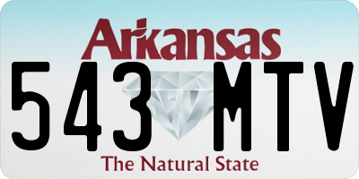 AR license plate 543MTV