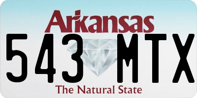 AR license plate 543MTX