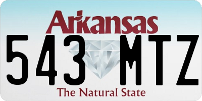 AR license plate 543MTZ