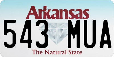 AR license plate 543MUA