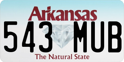 AR license plate 543MUB