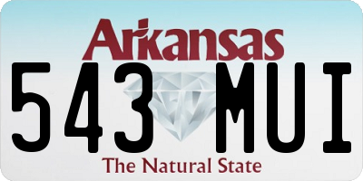 AR license plate 543MUI