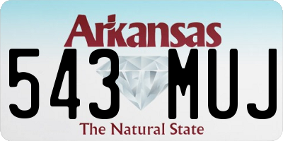 AR license plate 543MUJ