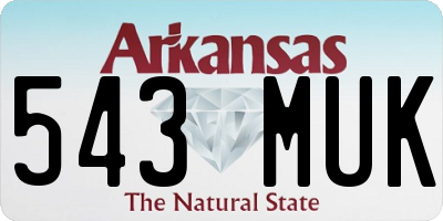 AR license plate 543MUK