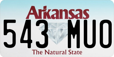 AR license plate 543MUO