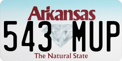 AR license plate 543MUP