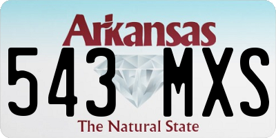 AR license plate 543MXS