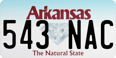 AR license plate 543NAC