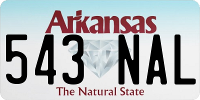 AR license plate 543NAL