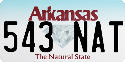 AR license plate 543NAT