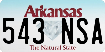 AR license plate 543NSA