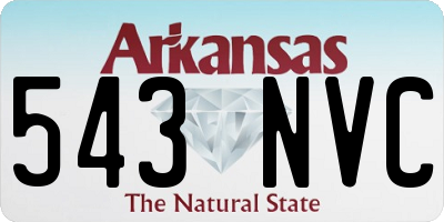 AR license plate 543NVC