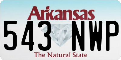 AR license plate 543NWP