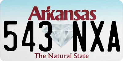 AR license plate 543NXA