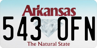 AR license plate 543OFN