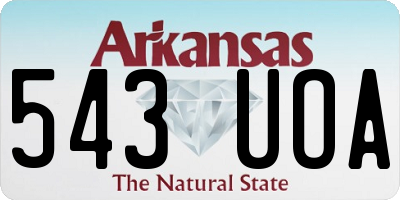 AR license plate 543UOA