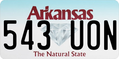 AR license plate 543UON