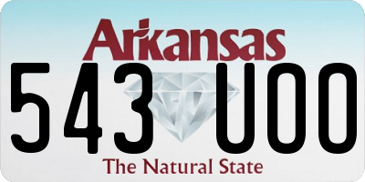 AR license plate 543UOO