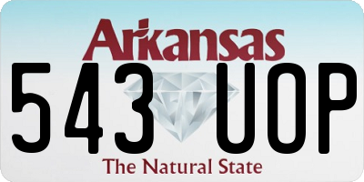 AR license plate 543UOP