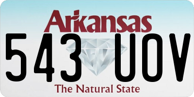 AR license plate 543UOV