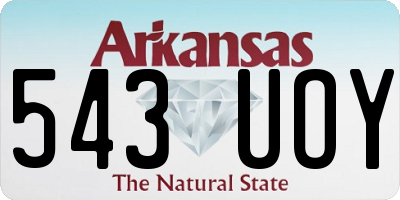 AR license plate 543UOY