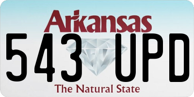 AR license plate 543UPD