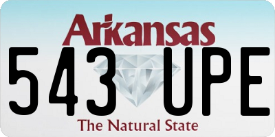 AR license plate 543UPE