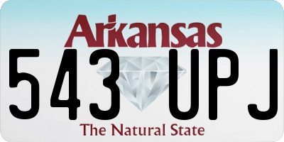 AR license plate 543UPJ