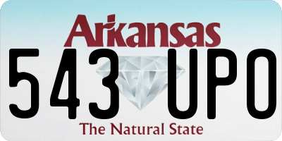 AR license plate 543UPO