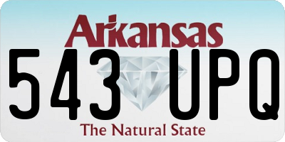 AR license plate 543UPQ