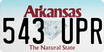AR license plate 543UPR