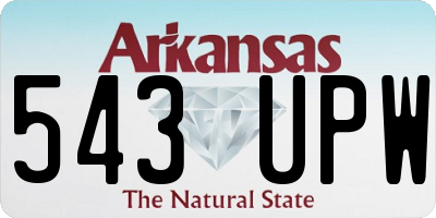 AR license plate 543UPW