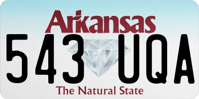 AR license plate 543UQA