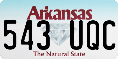 AR license plate 543UQC