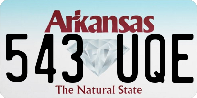 AR license plate 543UQE