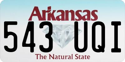AR license plate 543UQI