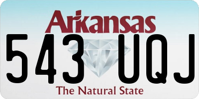 AR license plate 543UQJ