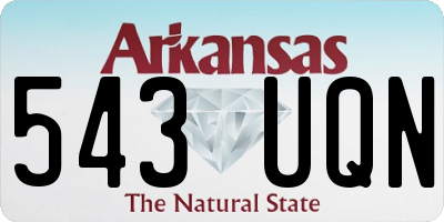 AR license plate 543UQN