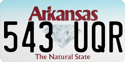 AR license plate 543UQR