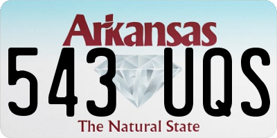 AR license plate 543UQS