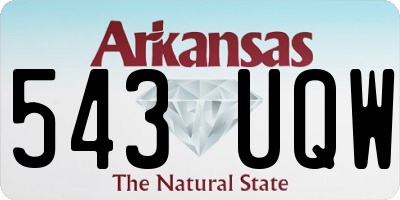 AR license plate 543UQW