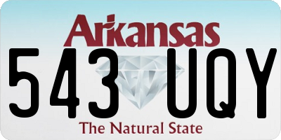 AR license plate 543UQY