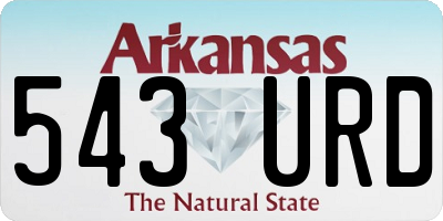 AR license plate 543URD