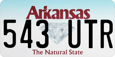 AR license plate 543UTR