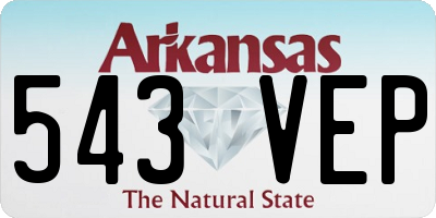 AR license plate 543VEP