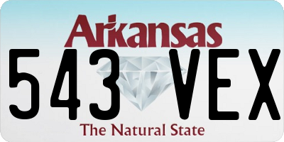 AR license plate 543VEX