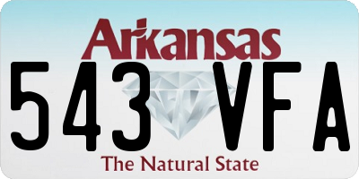 AR license plate 543VFA