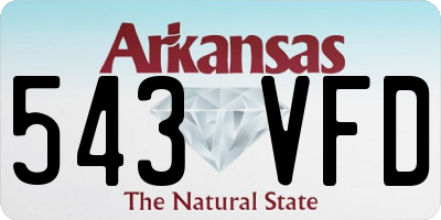 AR license plate 543VFD