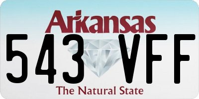 AR license plate 543VFF