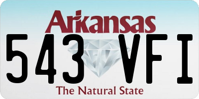 AR license plate 543VFI